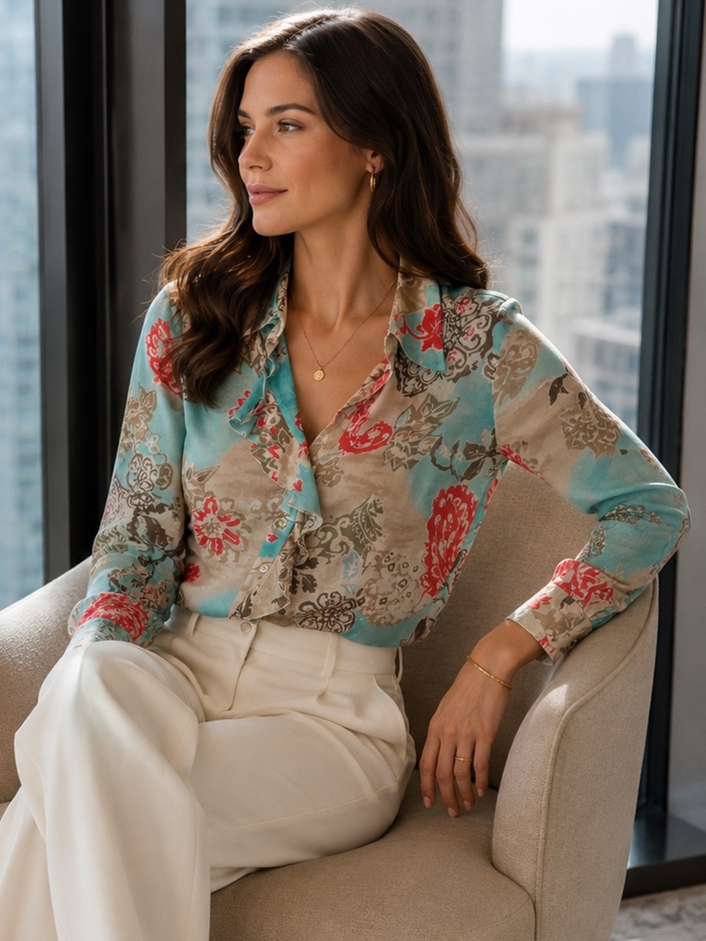 🌷 ESCADA Sport Silk Blouse, Size 42